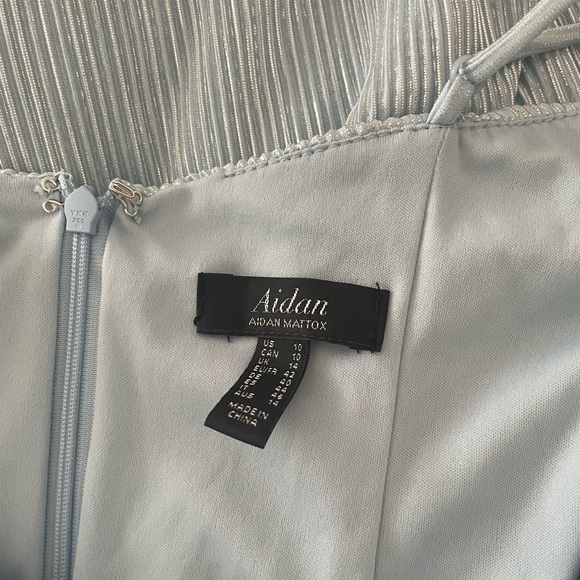 Aidan by Aidan Mattox Pleated Gown, - Picture 8 of 9